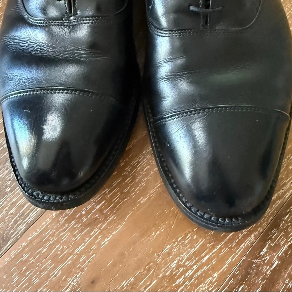 Allen Edmonds Black Leather Cap-Toe Oxfords - Picture 4 of 11